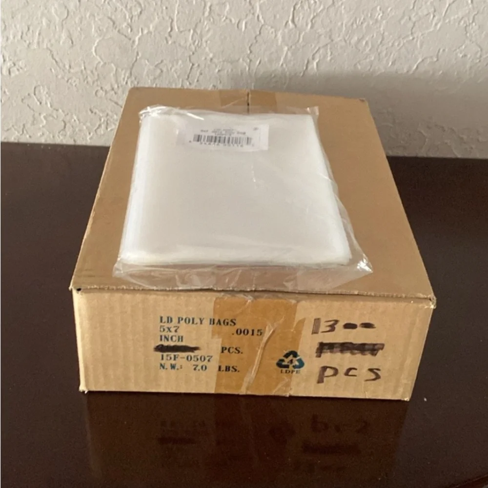 1300 pcs Clear Poly Bags 5x7 100PCS a bag  perfect for jewelry small storage